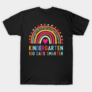 Kindergarten Rainbow 100Th Day Of School Teacher Kids T-Shirt